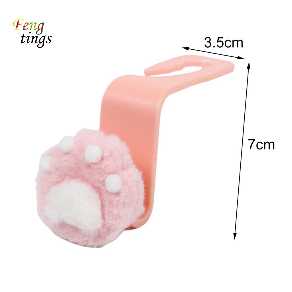 Bộ 2 Móc Treo Đồ Hình Chân Mèo Bán Nguyệt Hoạt Hình Tiết Kiệm Không Gian Bằng ABS