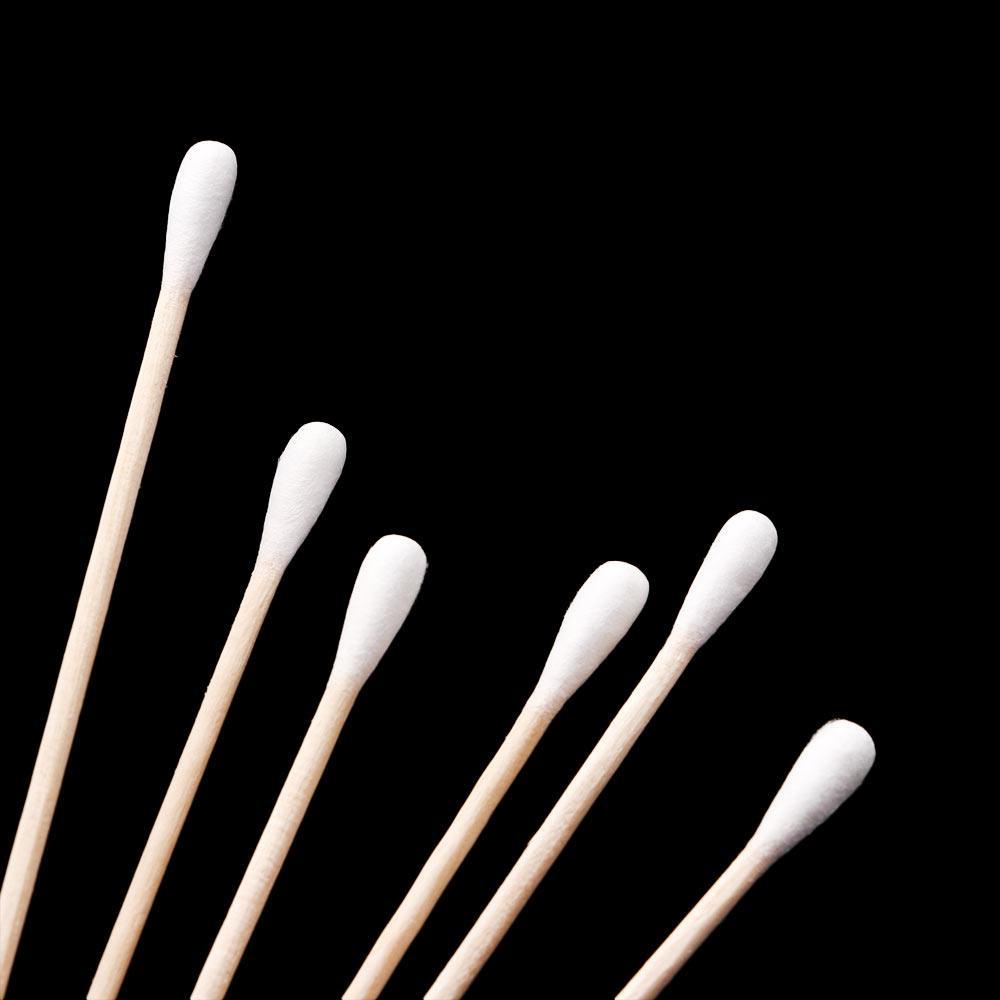 Set 100 Tăm Bông Y Tế Cán Gỗ Dài Tiện Lợi