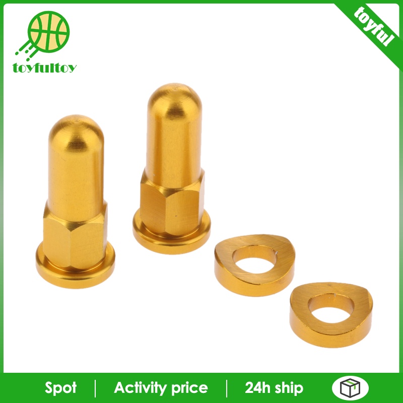 1 Cặp Đai Ốc Khóa Và Vòng Đệm Bằng Hợp Kim Nhôm Màu Đen Dành Cho Xe Đạp Địa