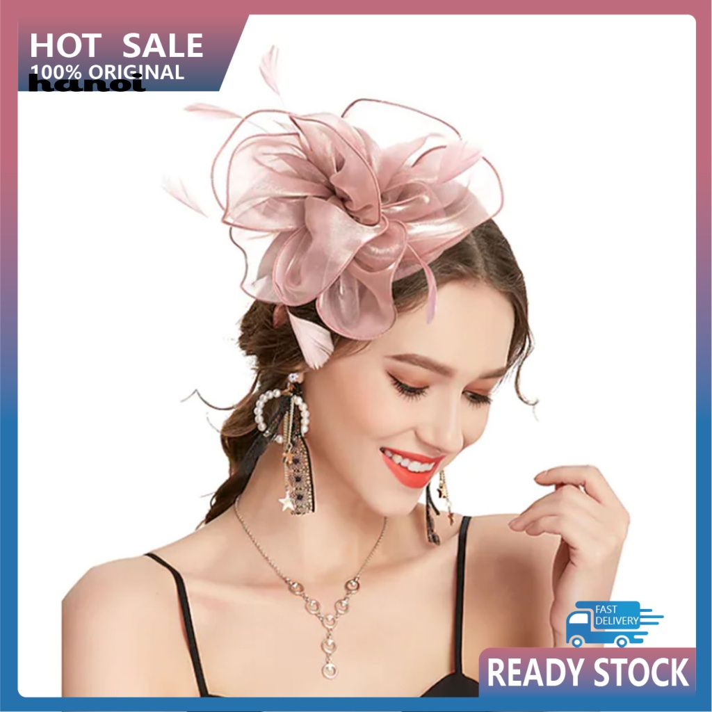 Kẹp Tóc Hình Lông Vũ Siêu Nhẹ Không Phai Màu Phong Cách Retro Dành Cho Cô Dâu