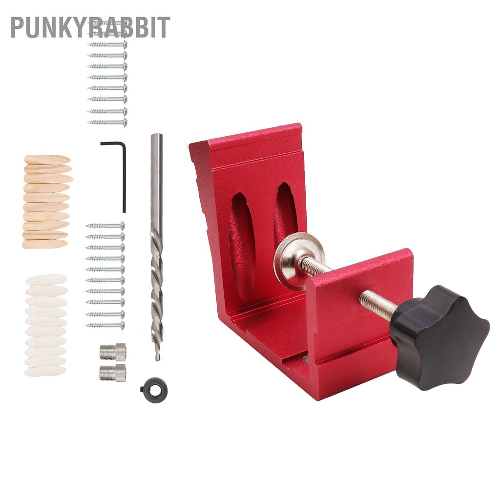 PunkyRabbit Bộ Định Vị Lỗ Khoan Nghiêng Chế Biến Gỗ 46 Cái  Dụng Cụ Bằng Hợp Kim Nhôm Mạnh Mẽ Chính Xác