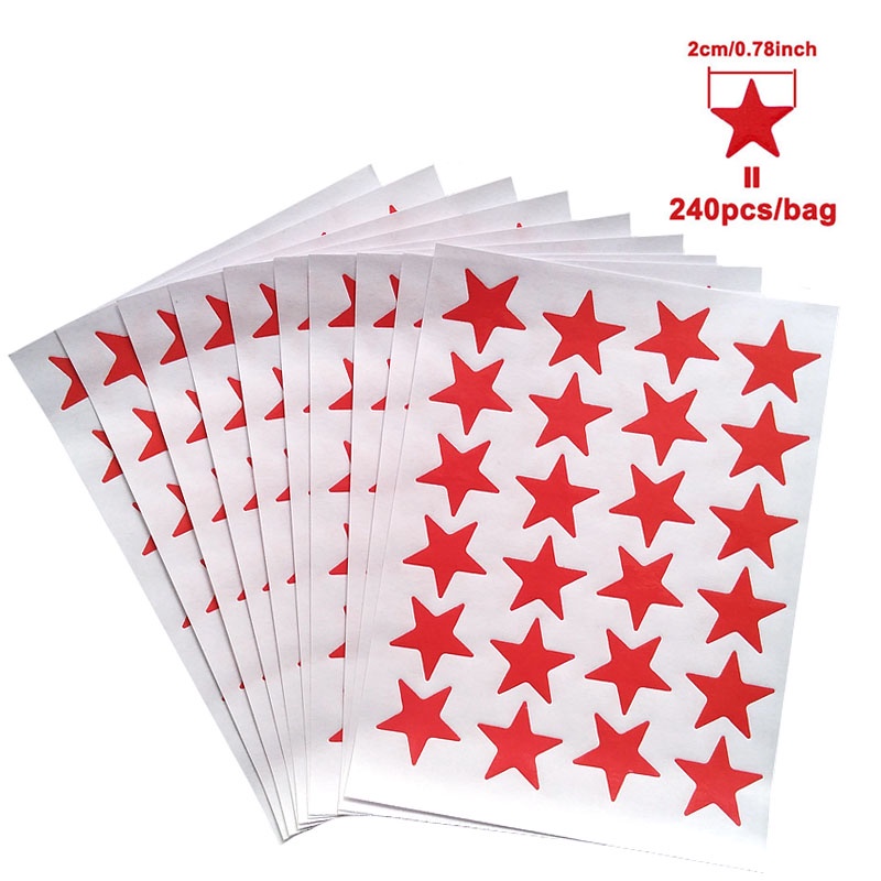 Set 10 Tấm Hình Dán Ngôi Sao Năm Cánh 9.5 * 12.5CM Trang Trí Đa Ứng Dụng