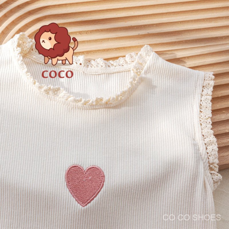 Áo Thun Không Tay Phối Ren Và Quần Short Phong Cách Hàn Quốc Thời Trang Mùa Hè Hàng Mới Dành Cho Bạn Gái