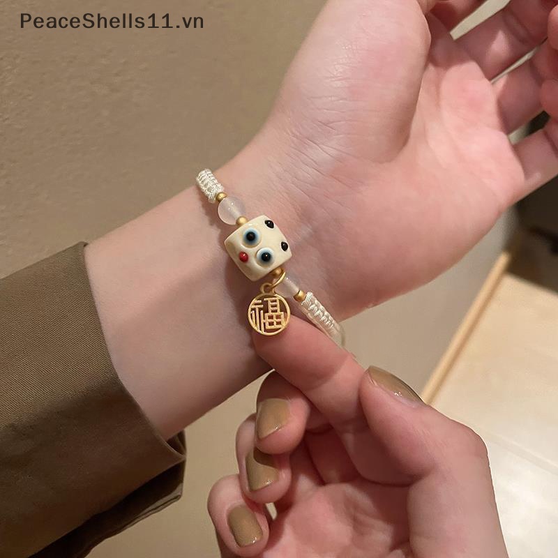 Vòng Đeo Tay May Mắn Bằng Vải Dệt Hình Quái Vật Dễ Thương Dành Cho Nữ