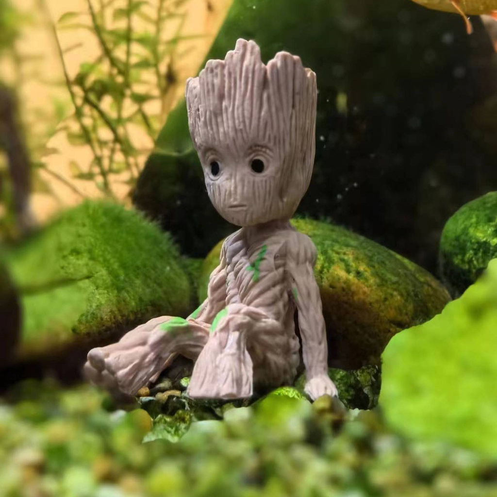 Mô Hình Người Cây Groot Siêu Dễ Thương - Trang Trí Bể Cá