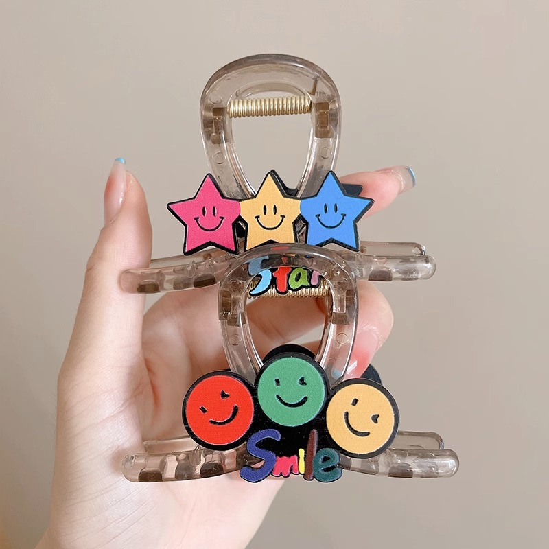 Kẹp Tóc Nhỏ Bằng Acrylic Màu Kẹo Họa Tiết Hoạt Hình Dễ Thương Cho Bé