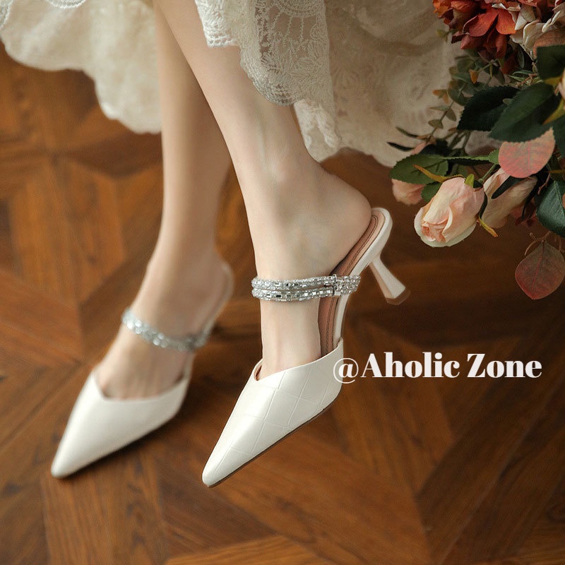 Xăng đan Cao Gót Mũi Vuông Thời Trang Dành Cho Nữ