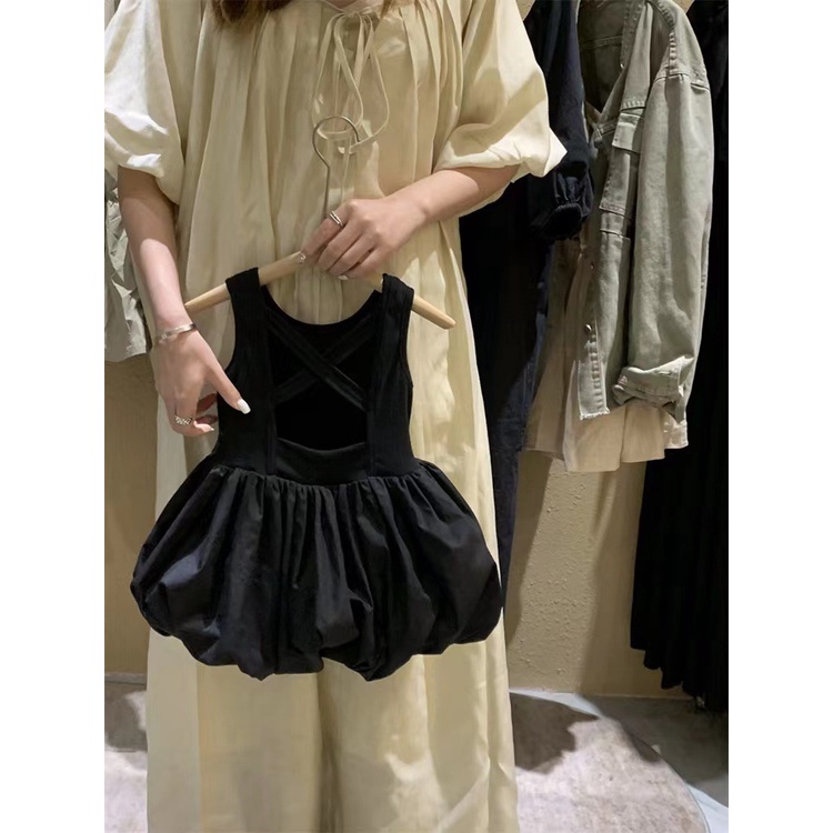 Đầm Sát Nách Hở Lưng Màu Đen Thời Trang Mùa Hè Xinh Xắn Cho Bé Gái