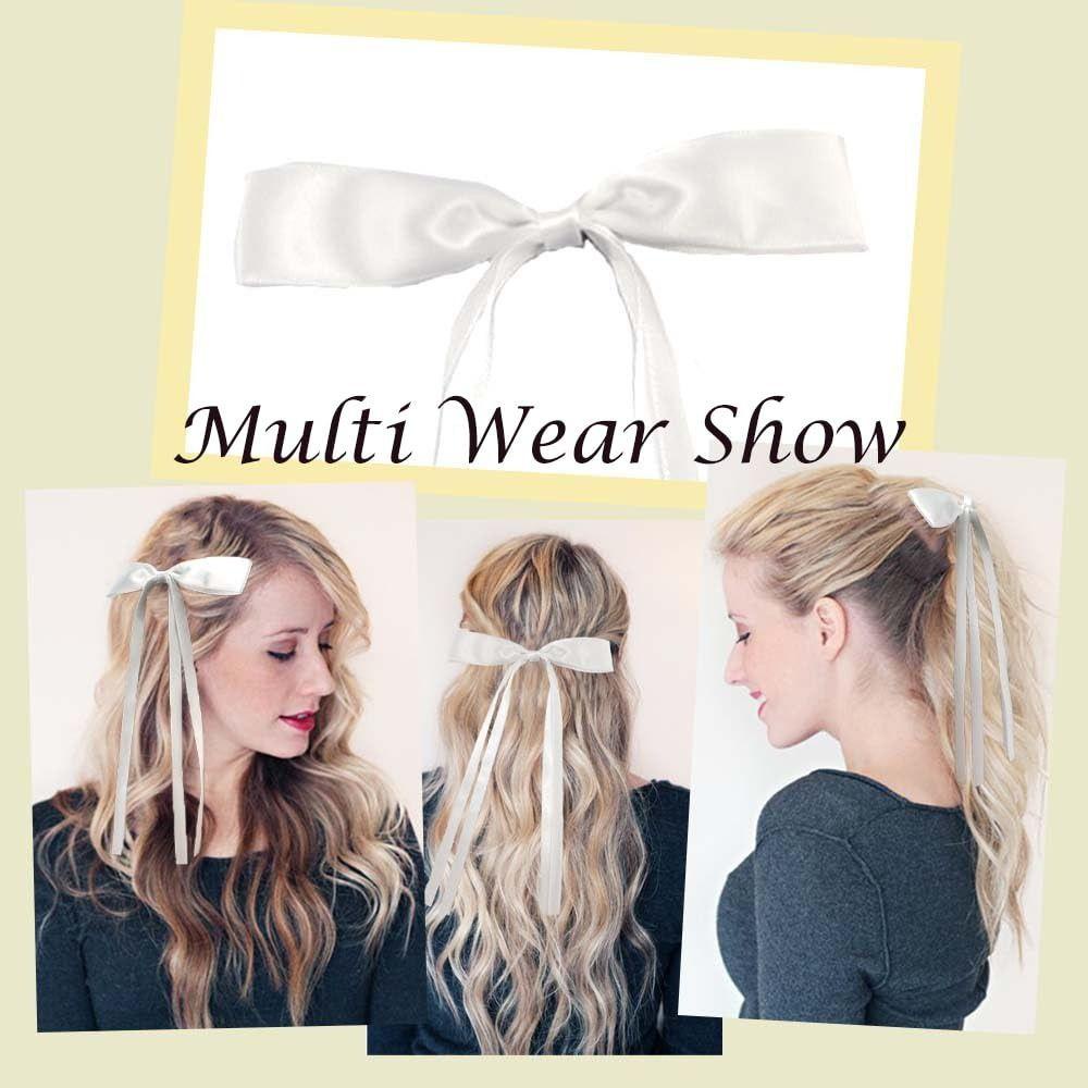 Set 2 Kẹp Tóc Nơ Ruy Băng Dài Màu Sắc Kẹo Ngọt Phong Cách Vintage Y2K