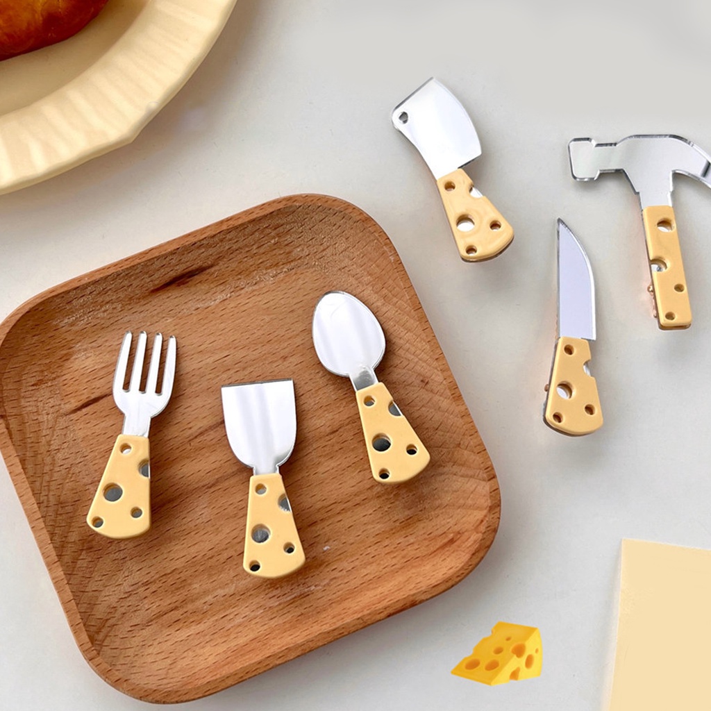 Kẹp Tóc Hình Dao & Nĩa Tráng Gương Sáng Tạo Dễ Thương 1 Cái