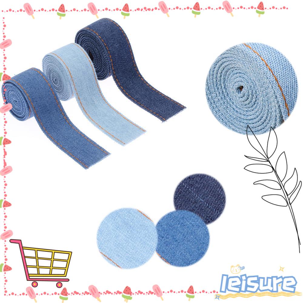 LEISURE Denim Ribbon Jumper Cap DIY Hairclip Accessories Sewing