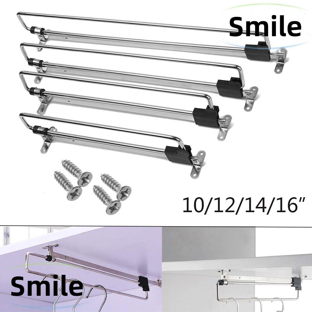 SMILE Thanh Ray Treo Quần Áo Bằng Kim Loại Có Thể Thu Gọn Tiện Dụng