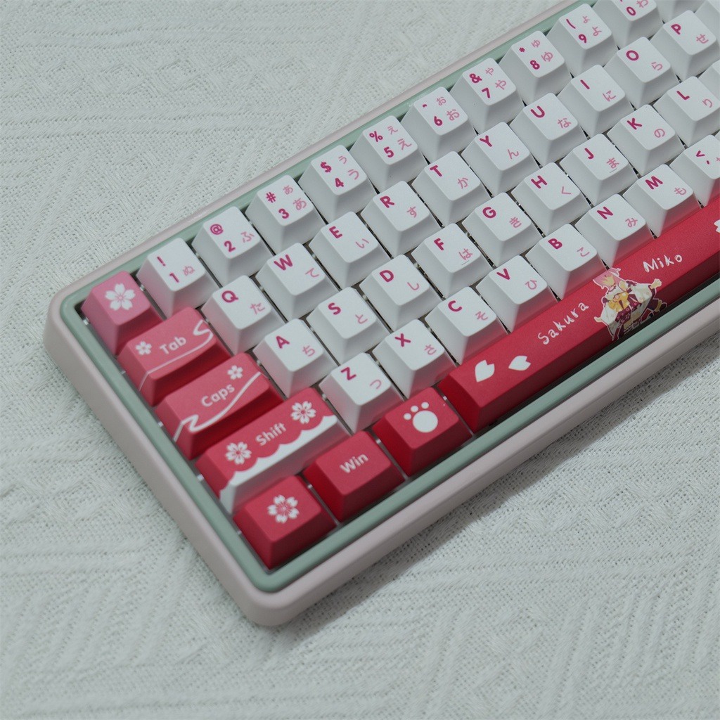 Sakura Miko Keycaps Cherry Profile Anime PBT Dye Sub Bàn Phím Cơ Keycap
