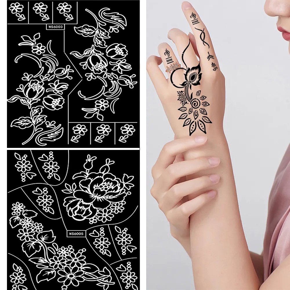 Khuôn Vẽ Hình Xăm Henna