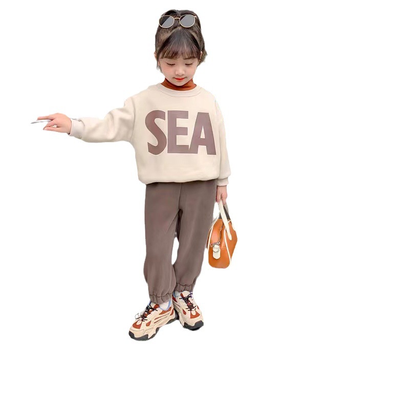 90-140cm Áo Sơ Mi Bé Gái Xuân Thu Phù Hợp Với Phong Cách Mới Thường Ngày Cho Bé Hợp Thời Trang Quần Áo Trẻ Em Thể Thao Thời Trang Bộ Đồ Hai Mảnh