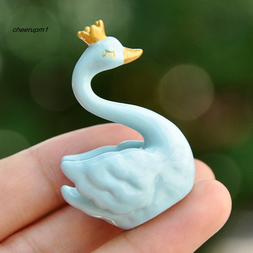 Đồ trang trí Ngỗng Mini Bằng Nhựa Resin 4 Màu Tự Trang Trí Phòng Khách