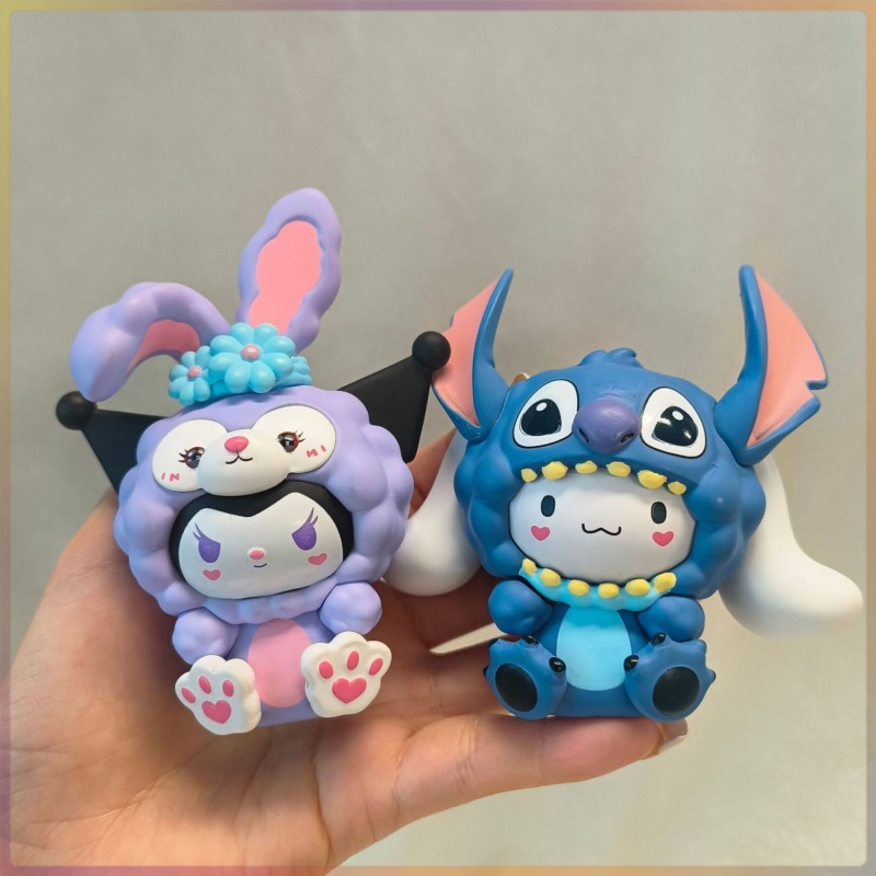 Mô Hình Nhân Vật Kuromi Cinnamon Box Sanrio Để Bàn Trang Trí