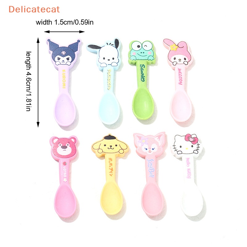 Bộ 5 Muỗng Mini Hình Hoạt Hình Dễ Thương Trang Trí Nhà Búp Bê