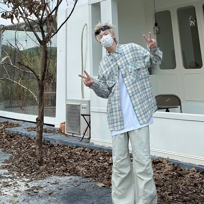 Áo Sơ Mi Nam Dài Tay Sọc Ca Rô Thời Trang