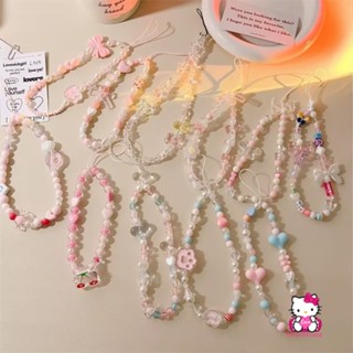Mobile Dây Đeo Điện Thoại Dạng Chuỗi Hạt Hình Gấu / Trái Tim / Nơ Nhiều Màu Xinh Xắn Cho Nữ