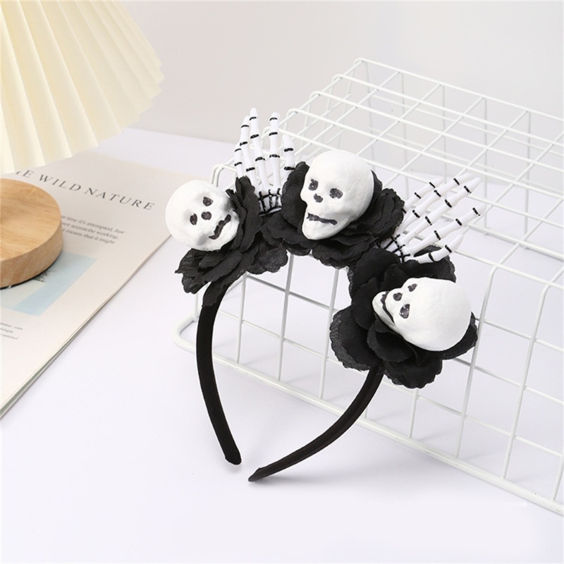 Halloween Skull Head Headband Headband Hair Hoop Headband Flower Decorative