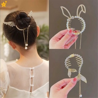 Kẹp tóc đính đá ngọc trai sang trọng jp6vn