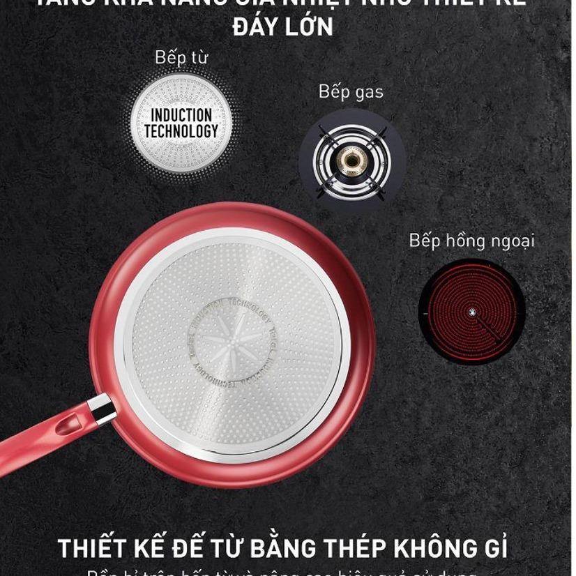 Chảo chiên chống dính đáy từ phủ titanium Tefal So Chef 28cm chính hãng