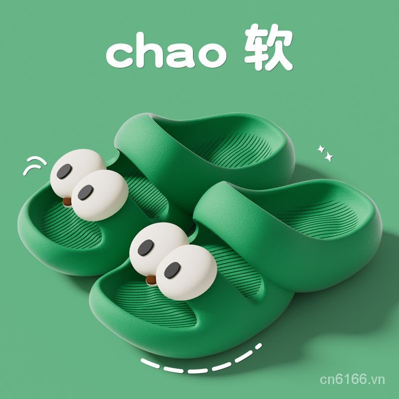 Dép Sandal Đế Dày Hai Dây Hình Đôi Mắt To Thời Trang Mùa Hè Dành Cho Bạn Nữ Mang Trong Nhà / Ngoài Trời / Đi Biển