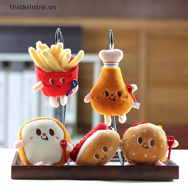 Móc Khóa Hình Bánh Mì Nhồi Bông Đáng Yêu