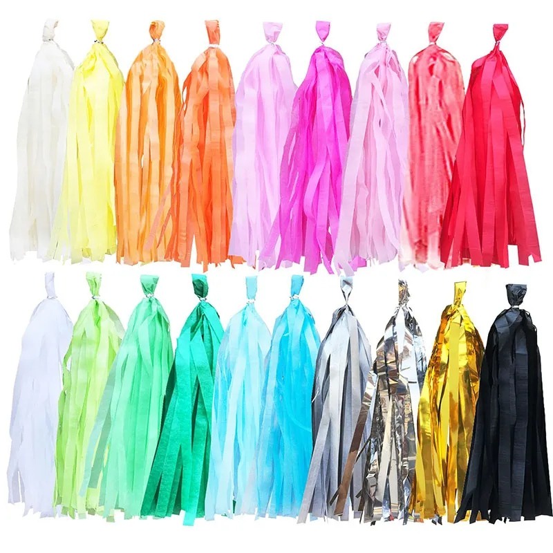 Set 5 Dải Giấy Tua Rua 12 * 35cm Nhiều Màu Sắc Dùng Để Trang Trí Tiệc Sinh Nhật / Đám Cưới / Tiệc Sinh Nhật