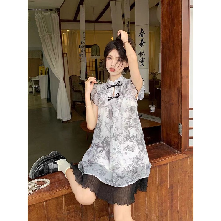 Đầm Ngắn Thiết Kế Mới Thời Trang Theo Phong Cách Trung Hoa