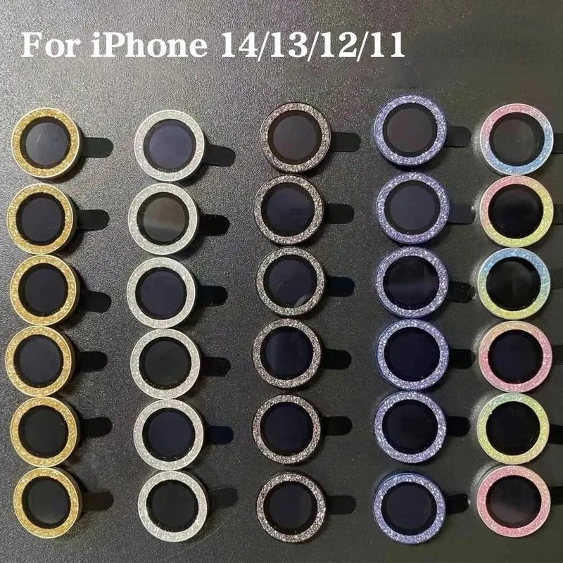Vòng nhẫn bạc đính kim cương giả kuzoom bảo vệ camera cho for iPhone 15 pro max 14 pro 13 ProMax 12 Promax/12Pro/12/12 Mini/11 Pro/11 Pro Max