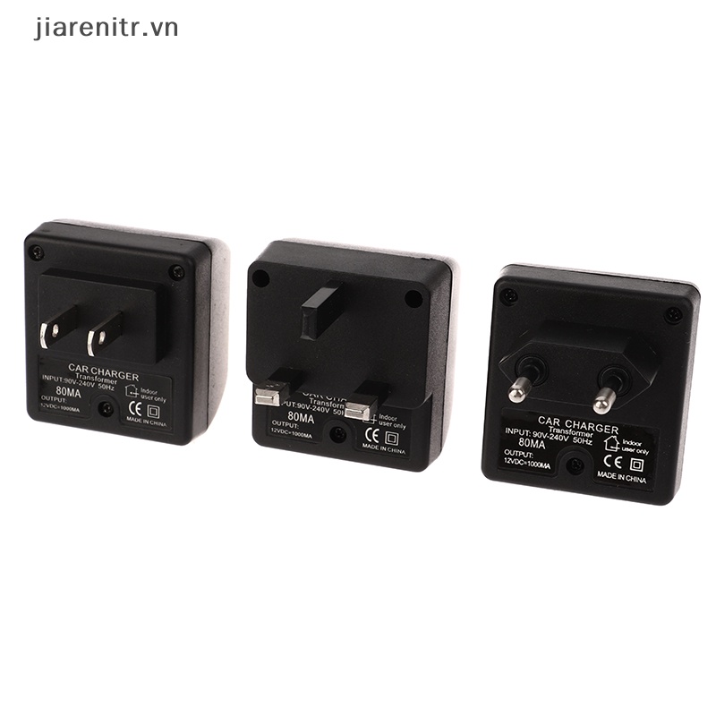 Tẩu Sạc Chuyển Đổi AC Sang 12V DC 220V Phích Cắm EU / US / UK Chuyên Dụng Cho Xe Hơi