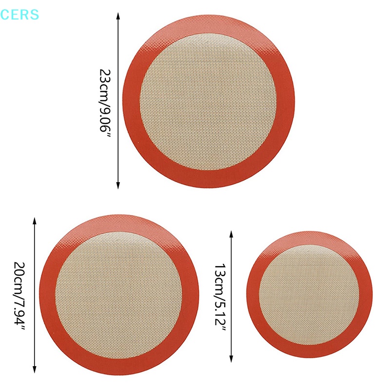 Ce không dính tròn silicone nướng mat bánh chịu nhiệt pan liner baking sheets macaron pizza bread baking for oven air fryer rs