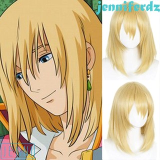 Jeniferdz howl cosplay tóc giả chất lượng cao mượt mà tự nhiên anime howl's moving castle người lớn đóng vai thẳng sợi nhiệt độ cao tóc giả halloween