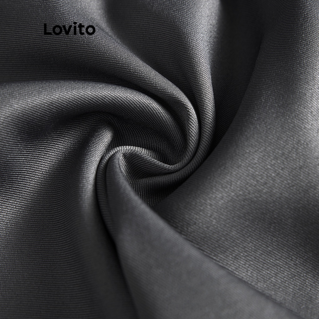 Chân váy Lovito xếp nếp màu trơn kiểu dáng đơn giản thời trang thường ngày cho nữ L55AD091