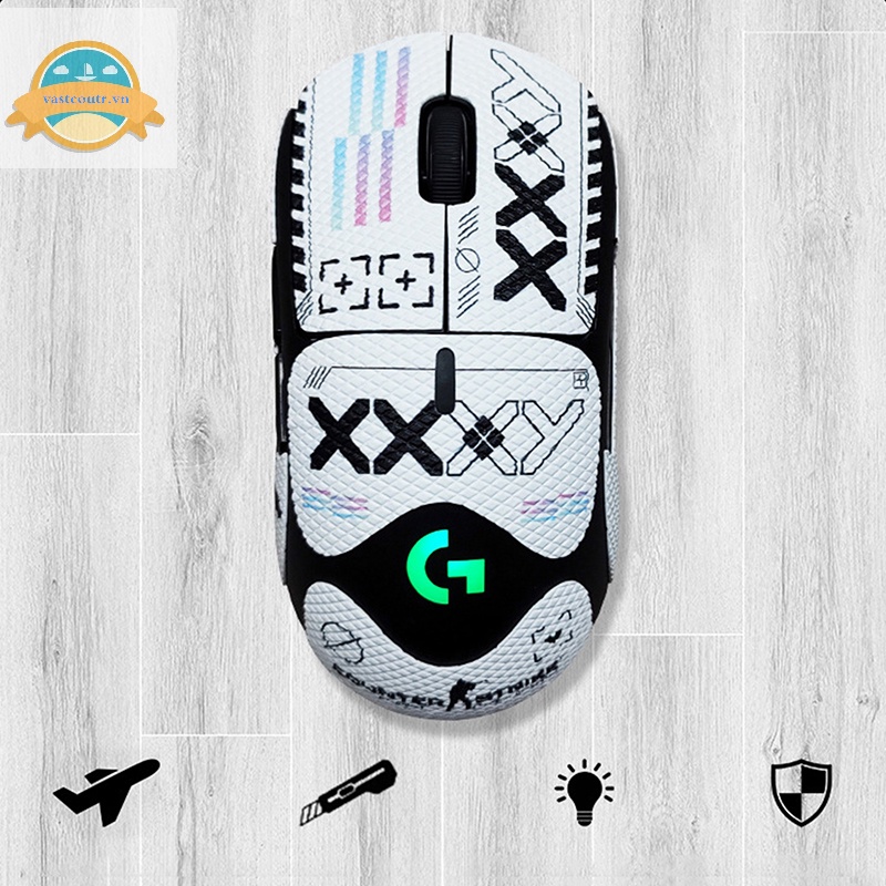 Coutr mouse grip tape skate handmade sticker non slip suck sweat for logitech g pro x superlight wireless mouse vn