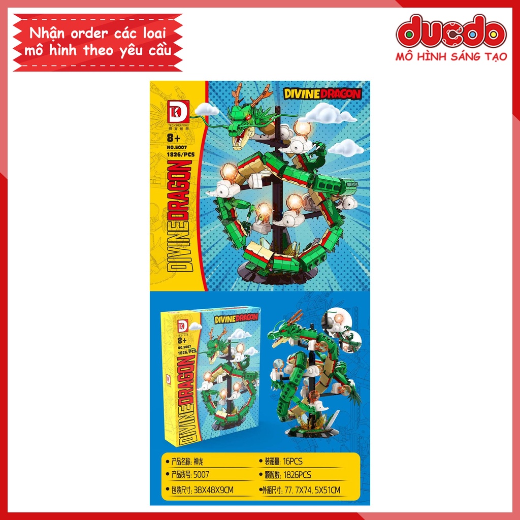 DK5007 Lắp ghép Dragon Ball Rồng thần Shenron - Đồ chơi Xếp hình Mô hình Bảy viên ngọc rồng