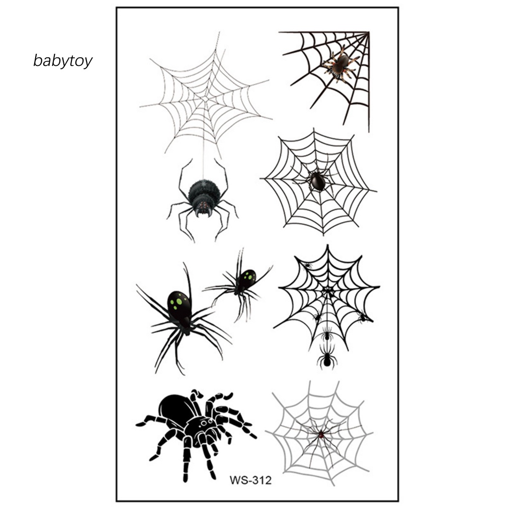 Spider web tattoo stickers halloween tattoo stickers 10 cái realistic spider waterproof tattoo stickers trang trí lễ hội halloween