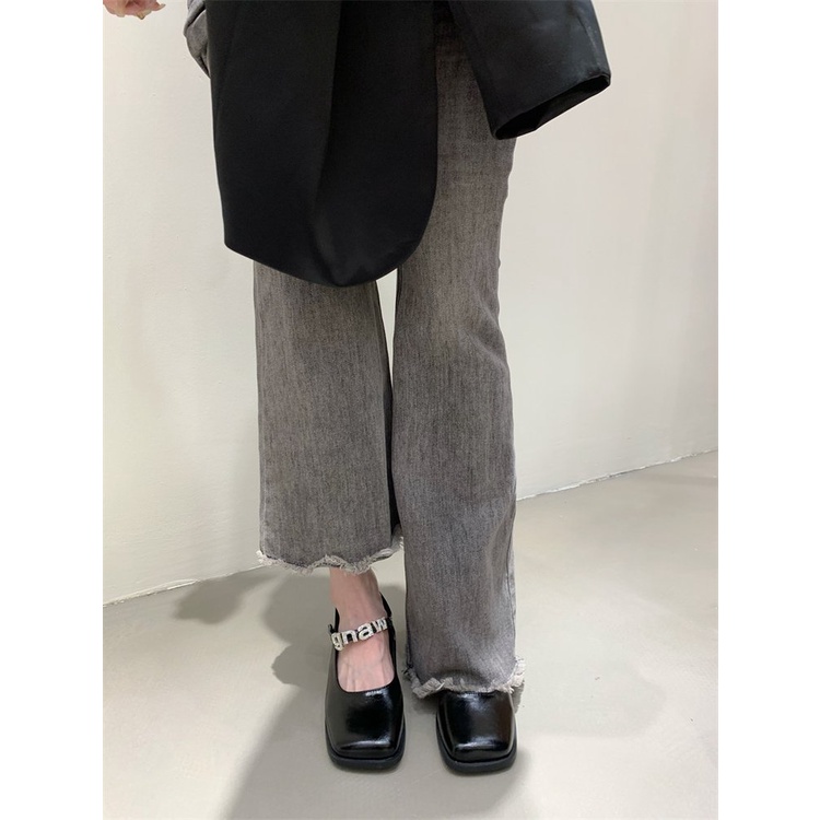 Giày Cao Gót Mũi Tròn Phong Cách Hàn Quốc Cho Nữ Sinh