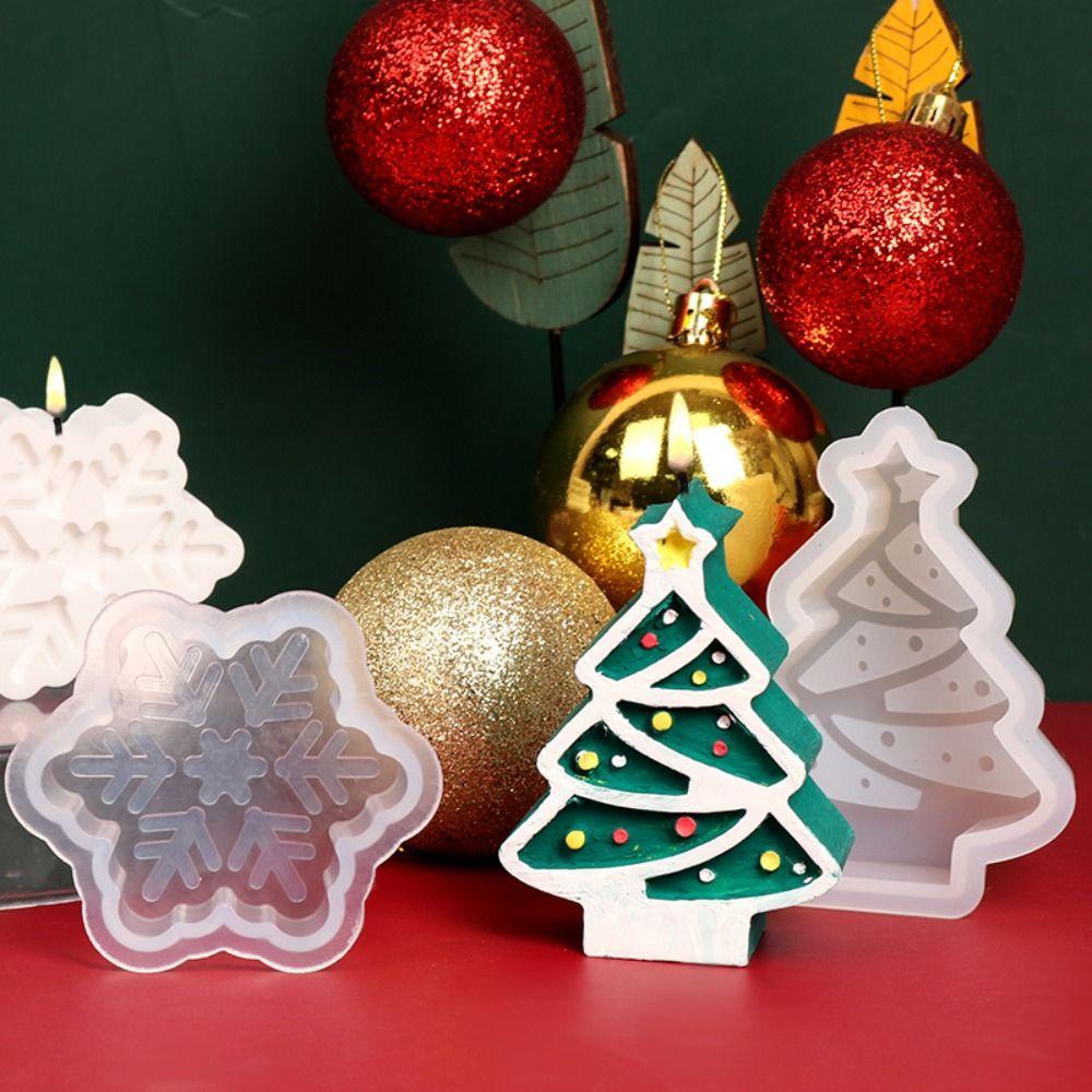 Mioshop Khuôn silicone Làm Nến Xà Phòng Hình Cây Thông Giáng Sinh diy Noel