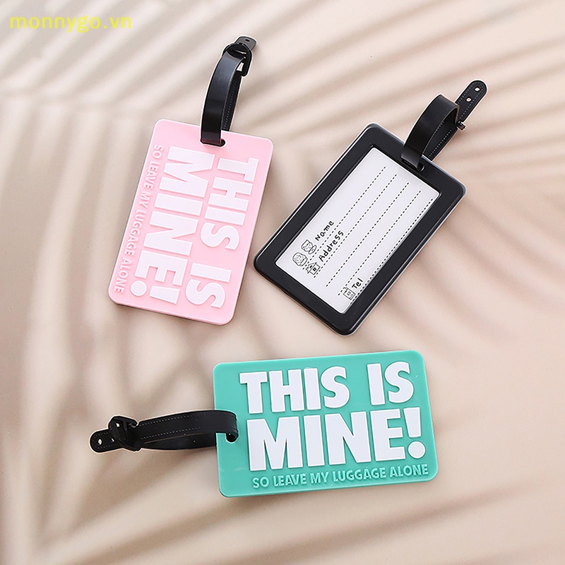 Monnygo thời trang thư sáng tạo phụ kiện du lịch dễ thương thẻ hành lý vali phong cách hoạt hình silicon nhãn du lịch di động vn