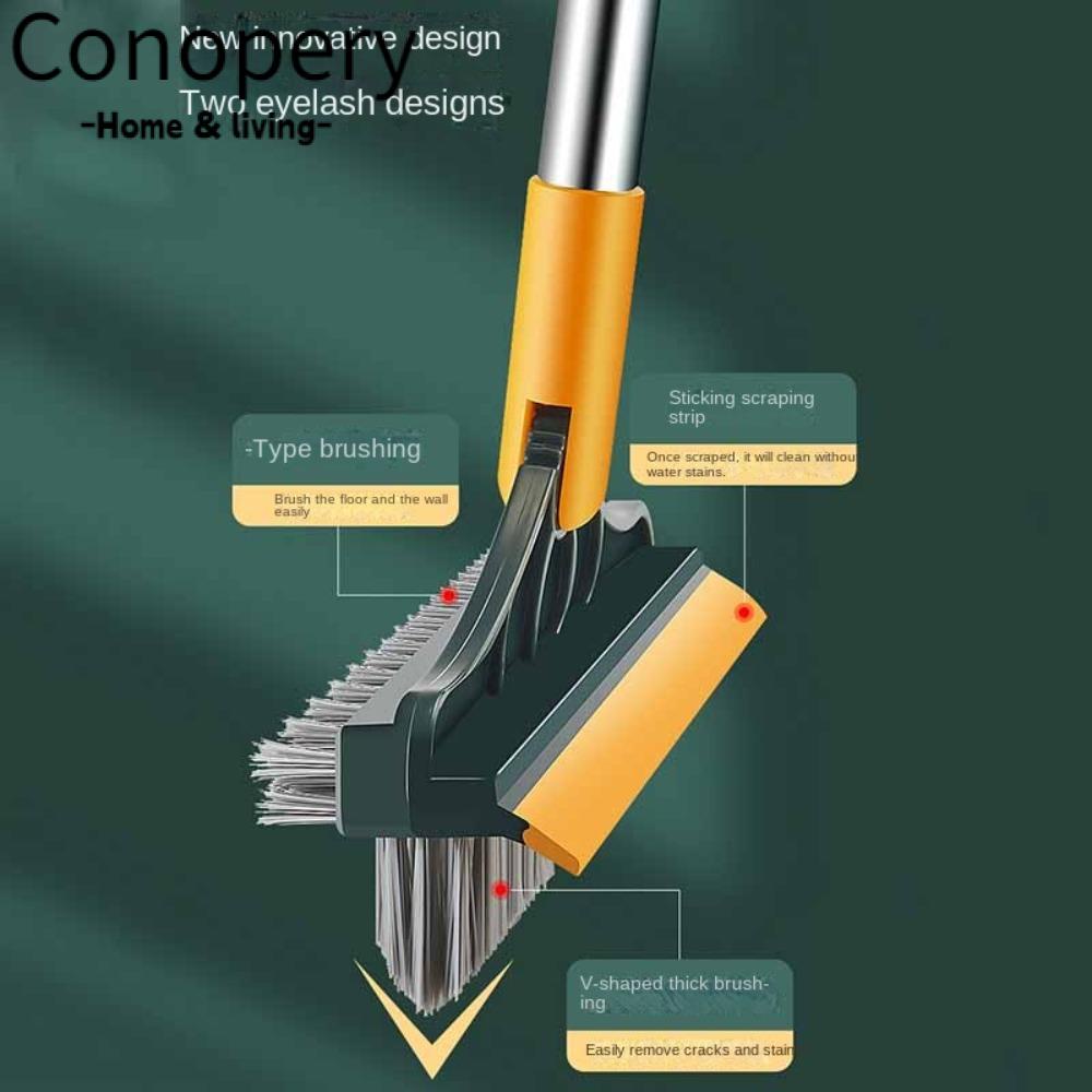 Bàn chải vệ sinh CONOPERY bằng thép không gỉ tay cầm dài chà sàn làm sạch cho gia đình