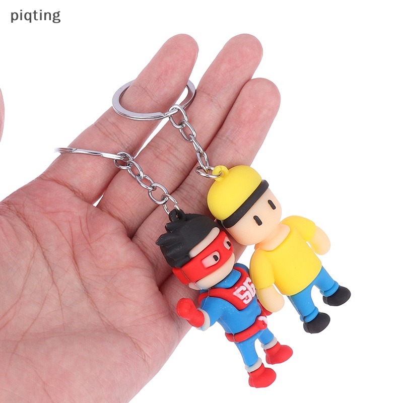 Piqt stumble guys keychains kawaii anime hình móc chìa khóa ch xe mặt dây chuyền túi trang trí móc khóa dễ thương phụ kiện trẻ em quà tặng en