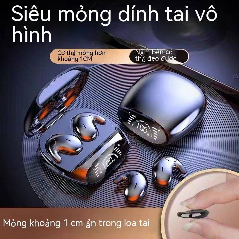 Tai nghe Bluetooth dẫn truyền xương siêu mỏng không vào tai ngủ thật không dây vô hình nằm nghiêng có thể đeo không ép t