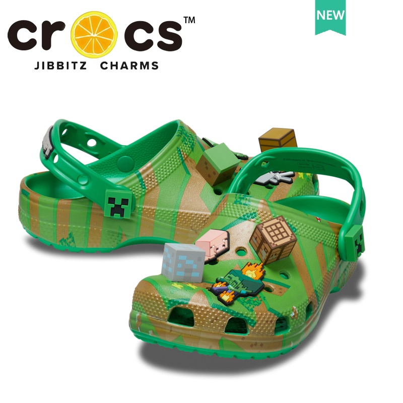 Bùa giày crocs jibbitz 8-pack 3d minecraft phụ kiện trang trí giày charm crocs