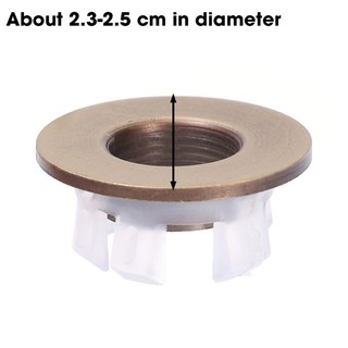 Multi-purpose kitchen sink hole round overflow cover / round trim chrome solid brass sink hole round drain cap / phòng tắm vòi chậu chèn trang trí nội thất