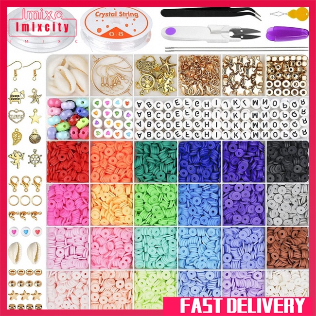 Bộ hạt đất sét IMIXCITY 24 màu làm vòng tay thủ công DIY đa năng cho người yêu thích trang sức