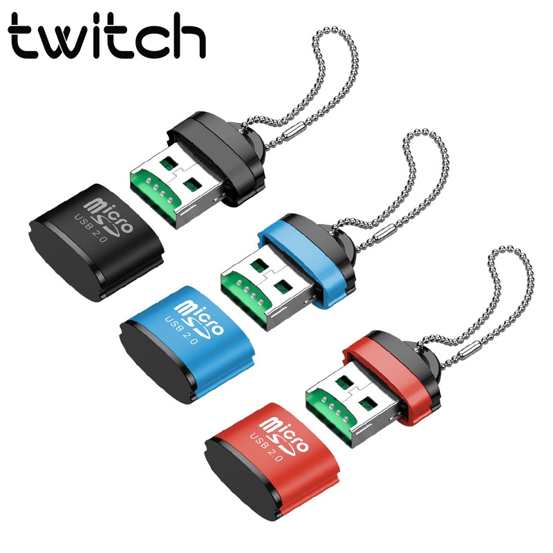 Twitch usb 2.0 đầu đọc thẻ micro sd / tf bộ chuyển đổi nhỏ cho thẻ micro sd điện thoại di động đầu đọc thẻ nhớ bộ chuyển đổi usb tốc độ cao cho máy tính xách tay