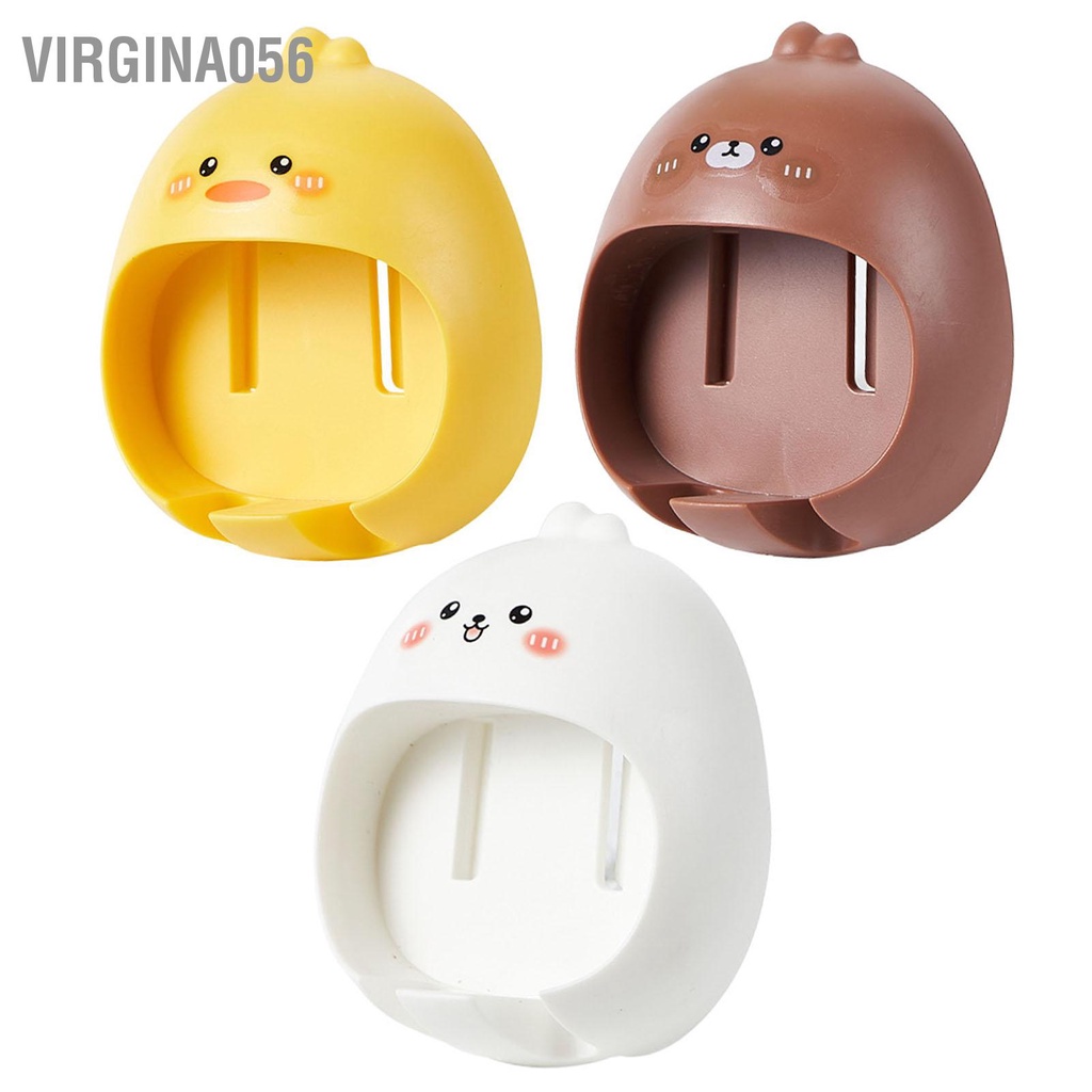 Có thể bán buôn Giá đỡ bàn chải đánh răng hoạt hình động vật dễ thương gắn tường phòng tắm không đục lỗ virgina056 Hàng giao ngay